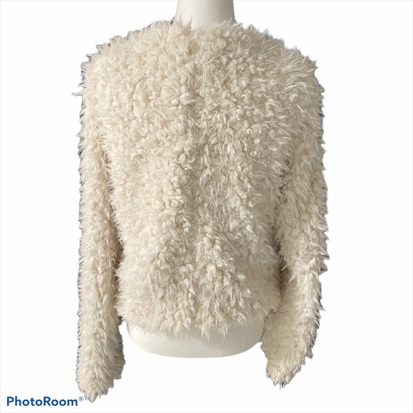 CANDIES SHERPA JACKET Cream Size small - Picture 6 of 8